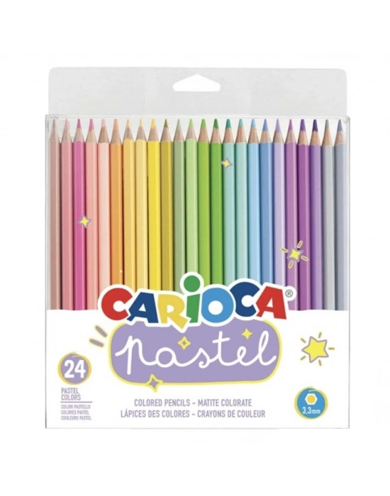 Pastel Renkli Kuru Boya Kalemi 24lü