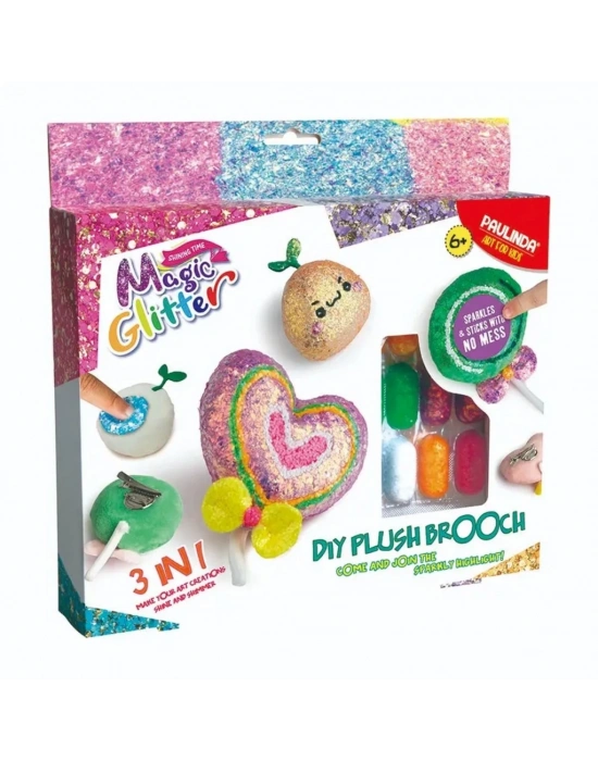 Paulinda Magic Glitter 3n1 DIY Plush Brooch Hobi Set S01095600