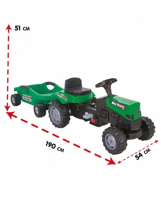 PEDALLI BİG TROLLEY TRAKTÖR YEŞİL