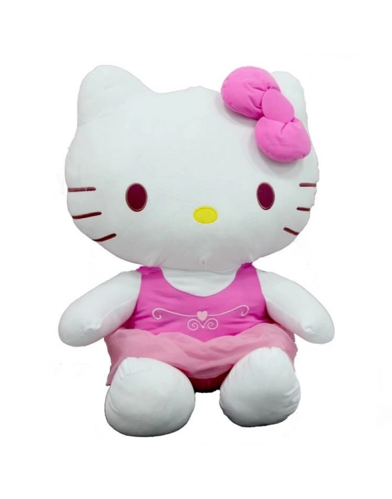 Peluş Hello Kitty Elbiseli Kurdeleli 36 cm