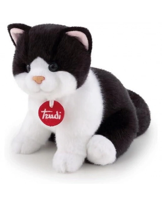 Peluş Siyah Beyaz Kedi 20 cm