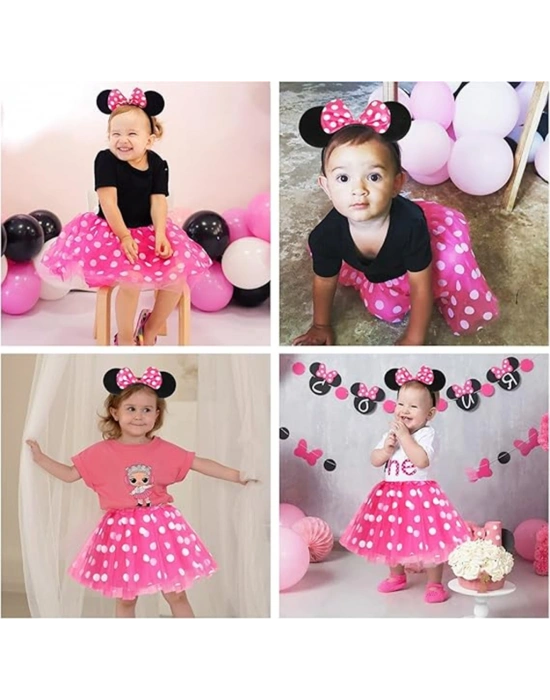 Pembe Fiyonklu Minnie Mouse Tacı Kulak NessiWorld