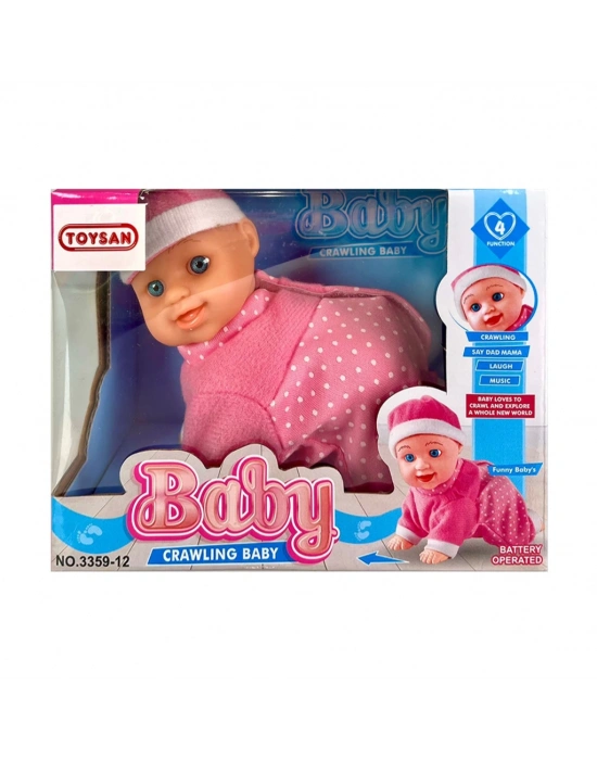 Pilli Emekleyen Sesli Bebek