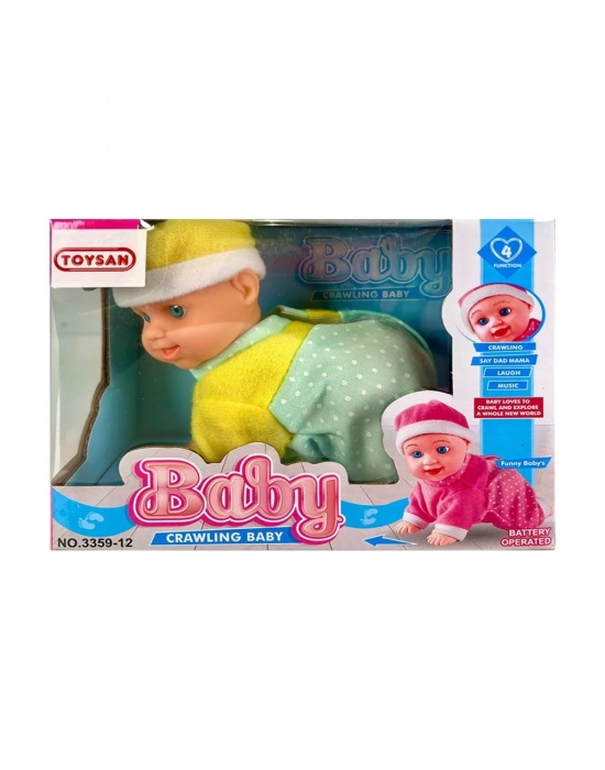 Pilli Emekleyen Sesli Bebek