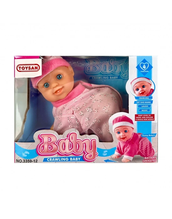 Pilli Emekleyen Sesli Bebek
