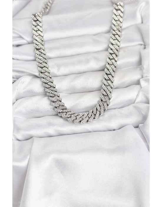 Pirinç Cuba Chain Gurmet Model Kolye