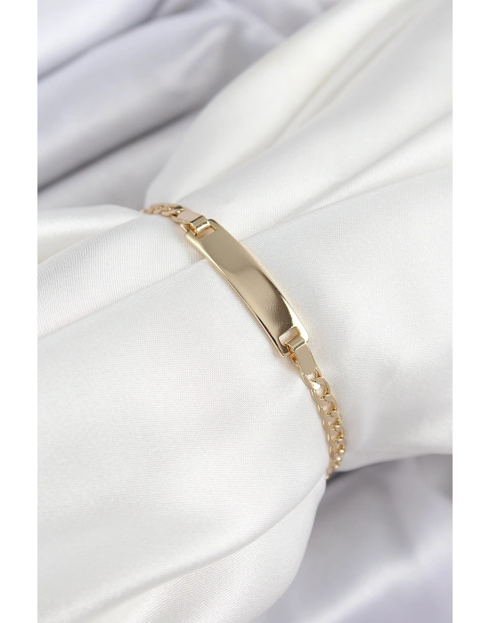 Pirinç Dikdörtgen Model Gold Renk Xuping Bebek Künyesi