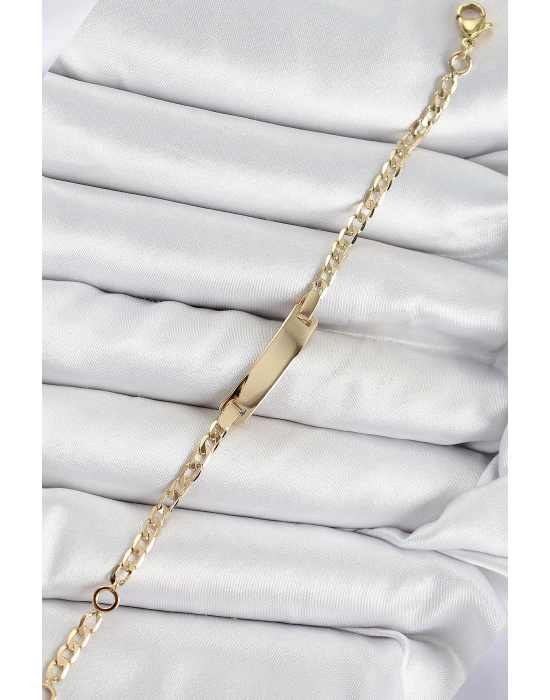 Pirinç Dikdörtgen Model Gold Renk Xuping Bebek Künyesi