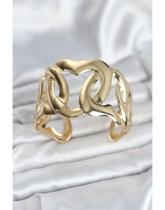 Pirinç Gold Renk Vintage Kadın Bileklik
