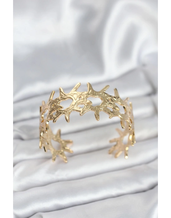 Pirinç Gold Renk Vintage Kadın Bileklik