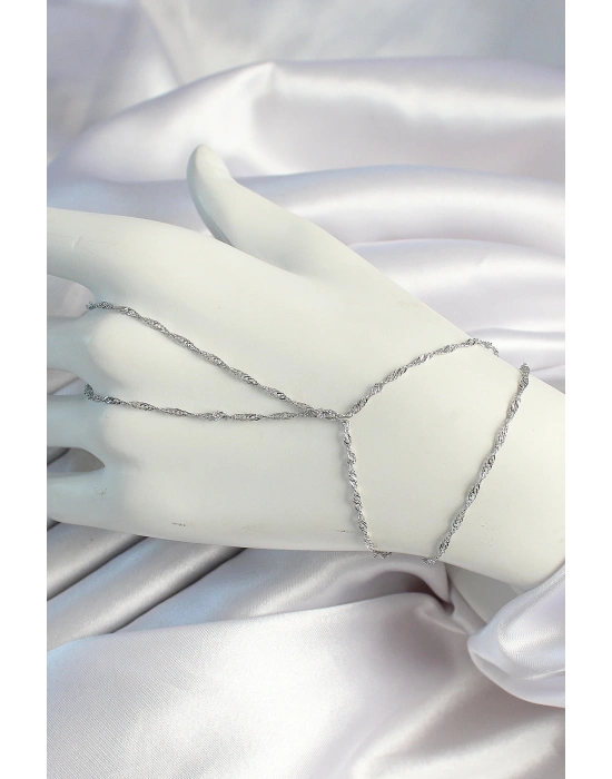 Pirinç Gümüş Renk Esnek Burgu Zincirli Şahmeran