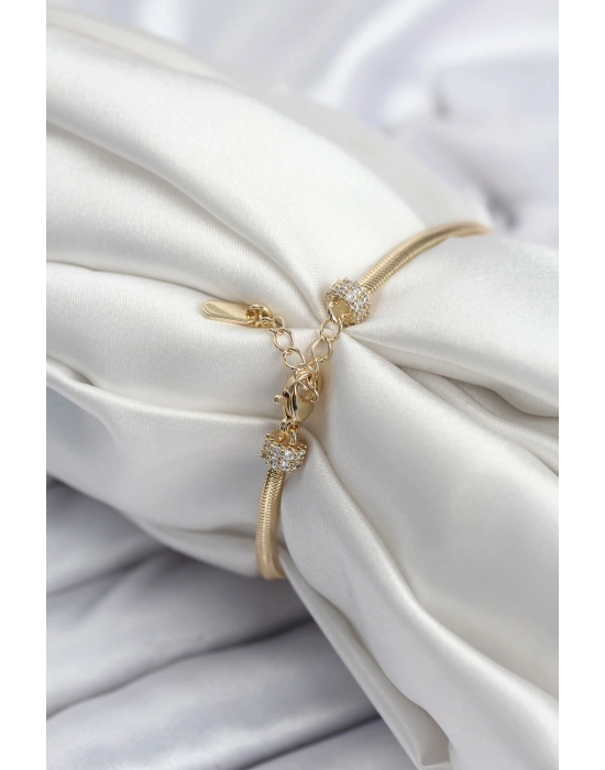 Pirinç VIP Seri Gold Renk Kutup Yıldızı Model Kadın Bileklik