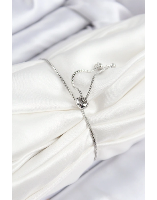 Pirinç Zirkon Taşlı Yıldız Model Gümüş Renk Asansörlü Kadın Bileklik