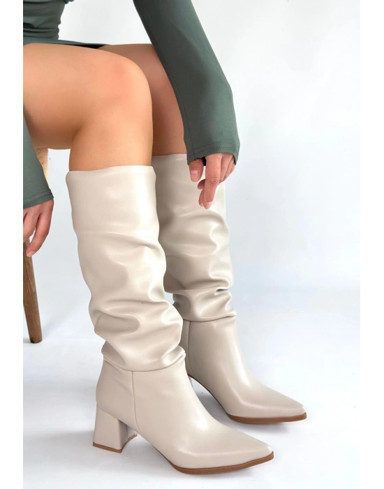 Pitay Ten Cilt Topuklu Çizme