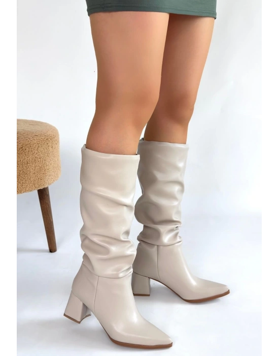 Pitay Ten Cilt Topuklu Çizme