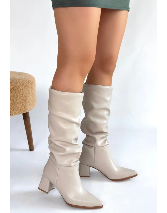 Pitay Ten Cilt Topuklu Çizme