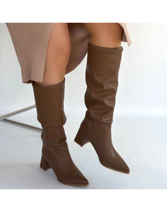 Pitay Vizon Cilt Topuklu Çizme