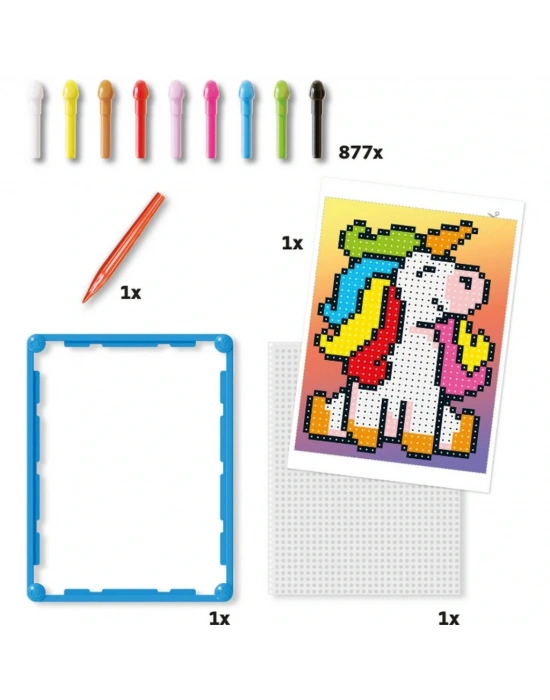 Pixel Sanatı Unicorn 877 Parça