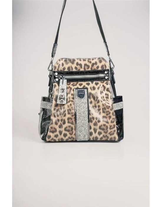 Poge Leopar Cilt Kol Ve Sırt Çantası