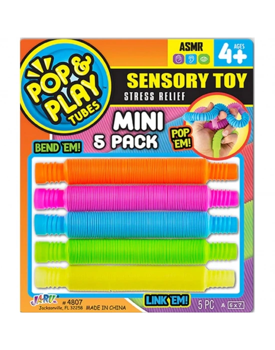 Pop & Play Tubes Duyusal Stres Oyuncağı NessiWorld 5li