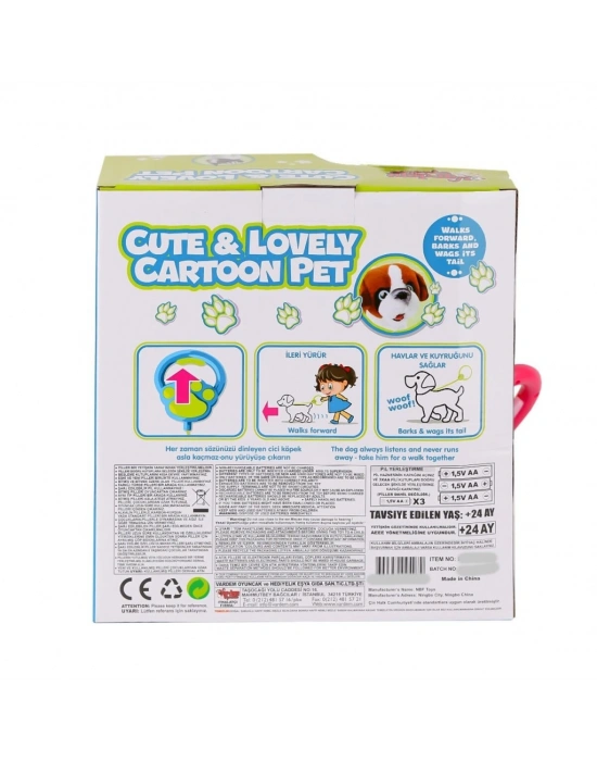 PR66022-25 Yürüyen Tasmalı Peluş Köpek