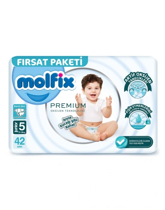 Premium Bebek Bezi Fırsat Paketi 5 Beden 11-18 Kg 42 Adet
