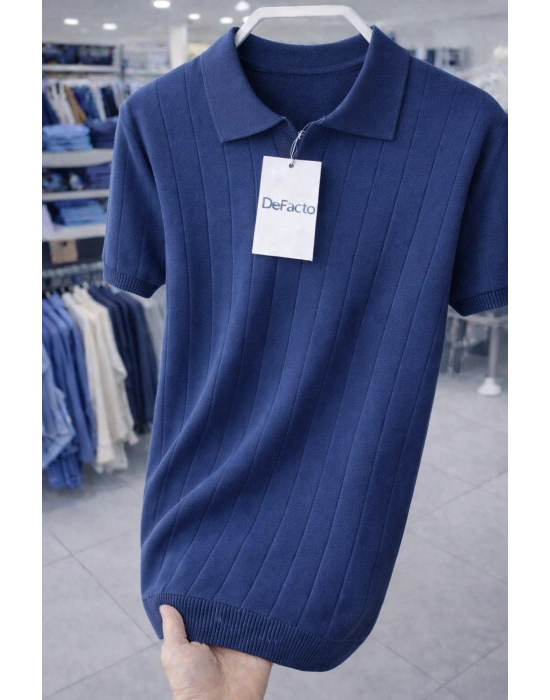 premium kalite yazlık kısa kollu tarz yeni model polyemid triko tişört Lacivert