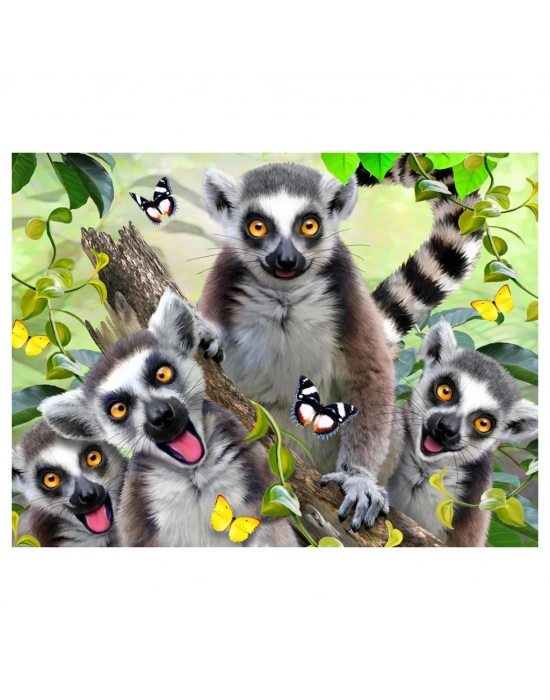 Prime 3D - Lemur Pelüş ve Selfie 48 Parça Puzzle 15801