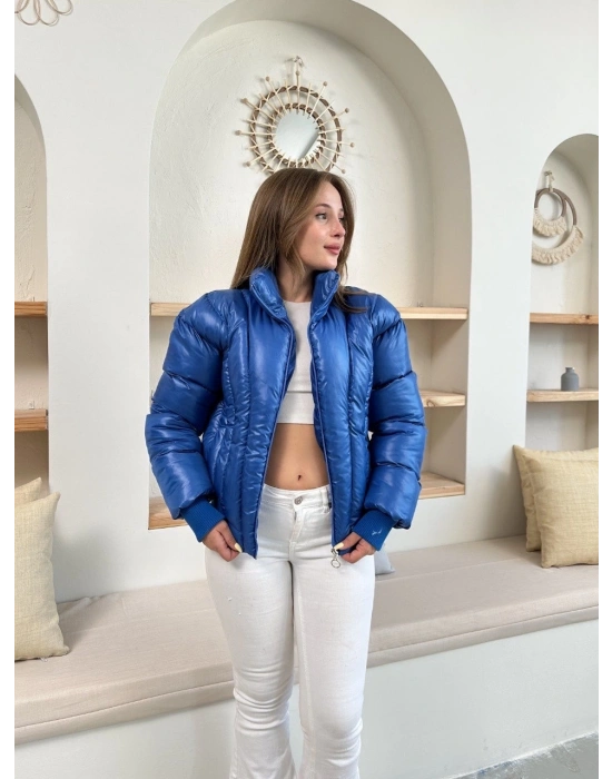 Puffer kısa mont mavi st25534