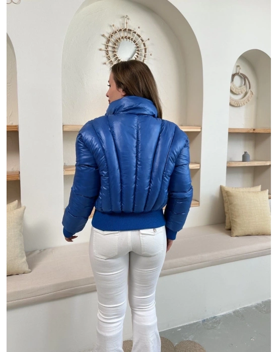 Puffer kısa mont mavi st25534
