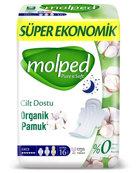 Pure&Soft Gece Ped Süper Eko 16 Adet
