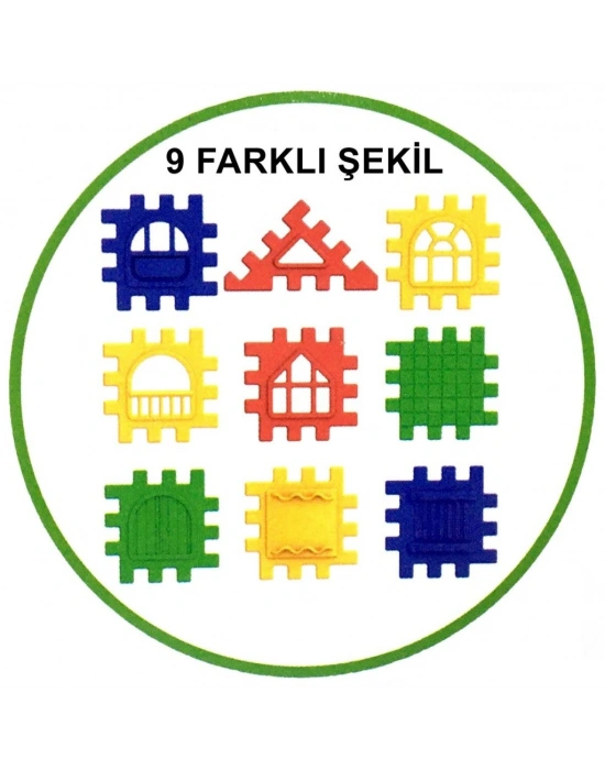 Puzzle City 3D Yapı ve Tasarım Blokları 64 Parça