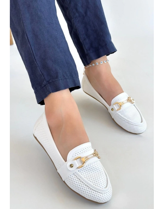 Rain Beyaz Cilt Babet Ayakkabı