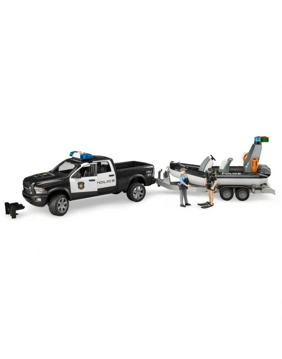 Ram 2500 Polis Aracı,Römork,Zodyak, 2 Figür Ve Aksesuarlar