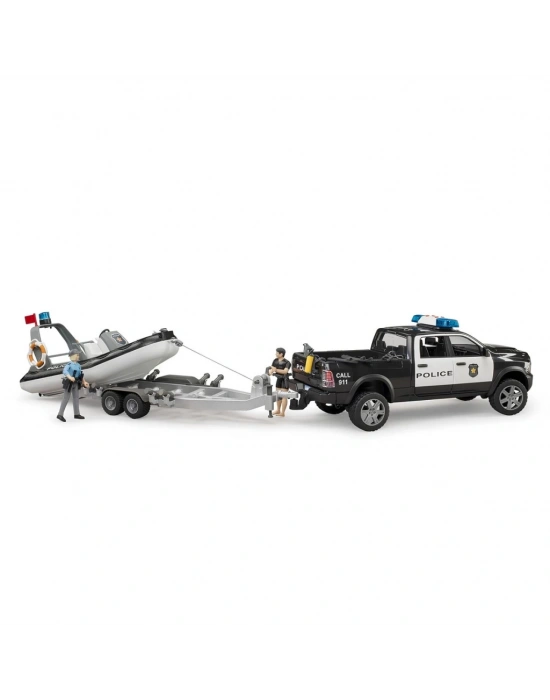 Ram 2500 Polis Aracı,Römork,Zodyak, 2 Figür Ve Aksesuarlar