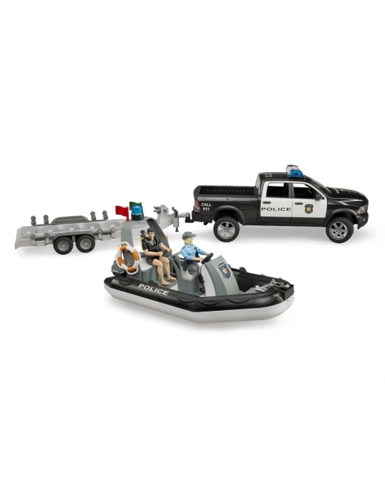 Ram 2500 Polis Aracı,Römork,Zodyak, 2 Figür Ve Aksesuarlar