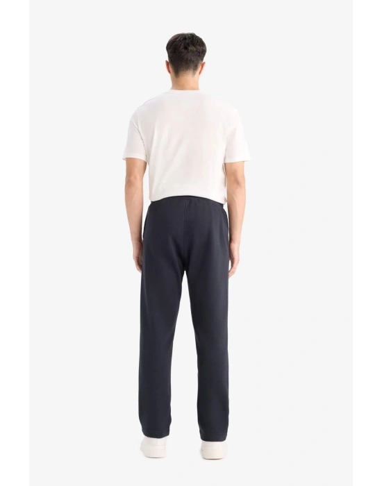 Regular Fit Beli Bağcıklı Cepli Düz Paça Kalın Eşofman Altı