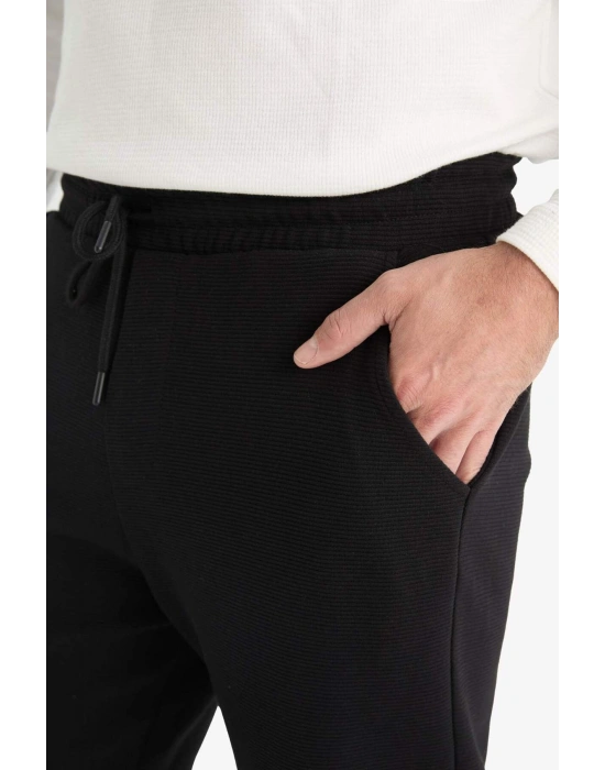 Regular Fit Cepli Düz Paça Dokulu Eşofman Altı D7603AX25SP