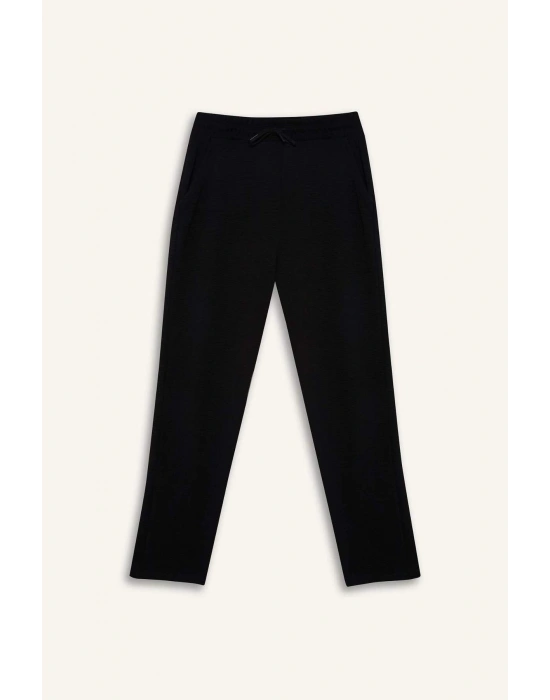 Regular Fit Cepli Düz Paça Dokulu Eşofman Altı D7603AX25SP