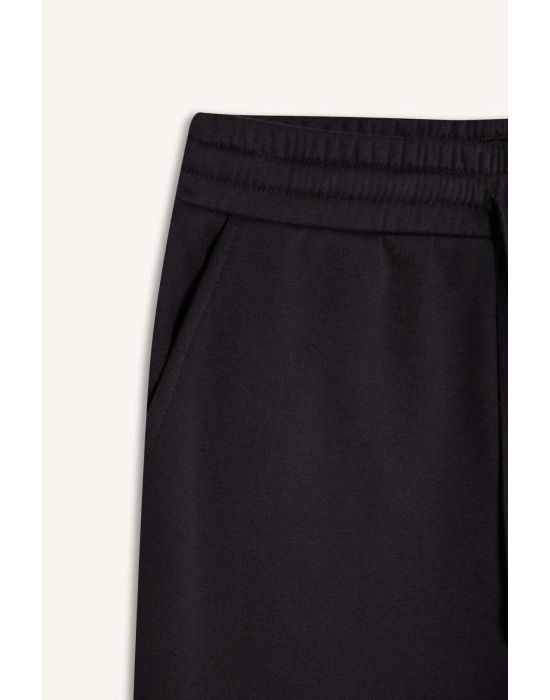 Regular Fit Eşofman Altı İçi Polarlı Basic Düz Cepli Beli Bağcıklı Düz Paça