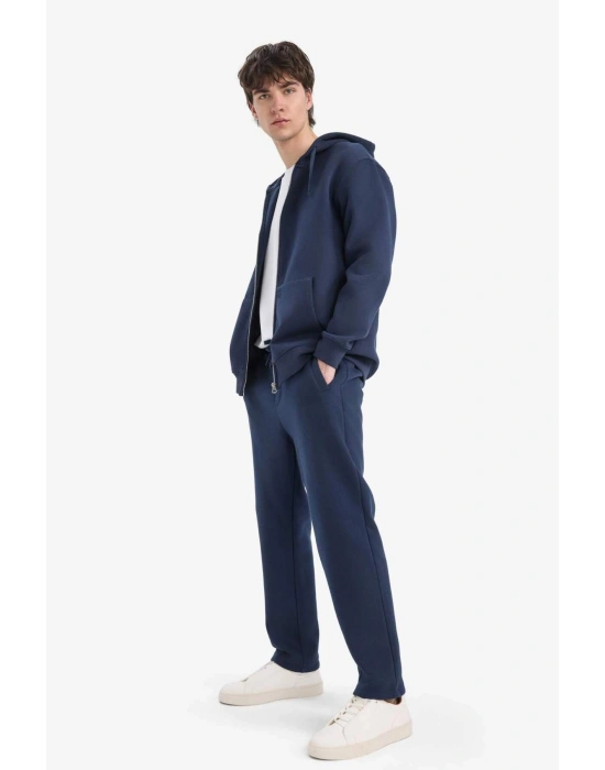 Regular Fit Fleto Cepli Düz Paça Kalın Eşofman Altı D7601AX25SP