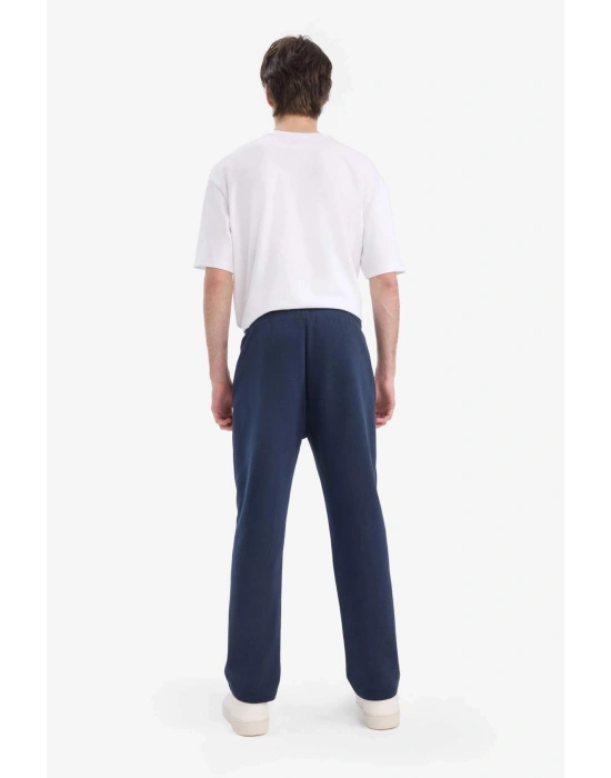 Regular Fit Fleto Cepli Düz Paça Kalın Eşofman Altı D7601AX25SP