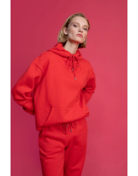 Regular Fit Kapüşonlu Sweatshirt