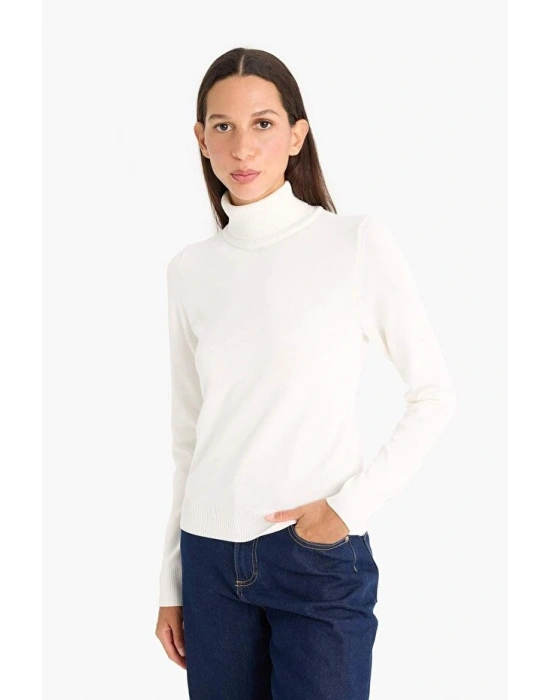 Regular Fit Yarım Balıkçı Yaka Triko Kazak