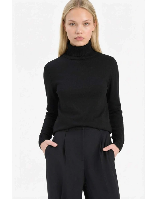 Regular Fit Yarım Balıkçı Yaka Triko Kazak E8498AX25WN