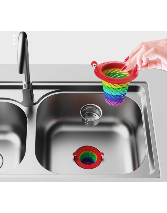 Renkli 6 Kademeli Lavabo Süzgeci