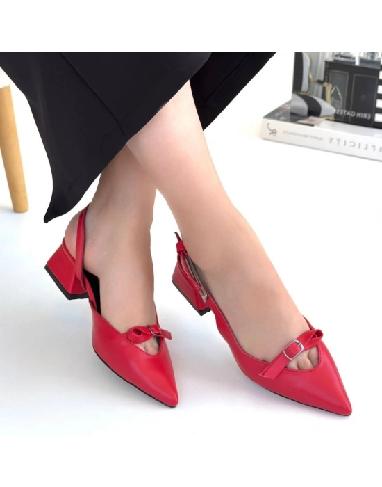 Rewat Kırmızı Cilt Topuklu Ayakkabı