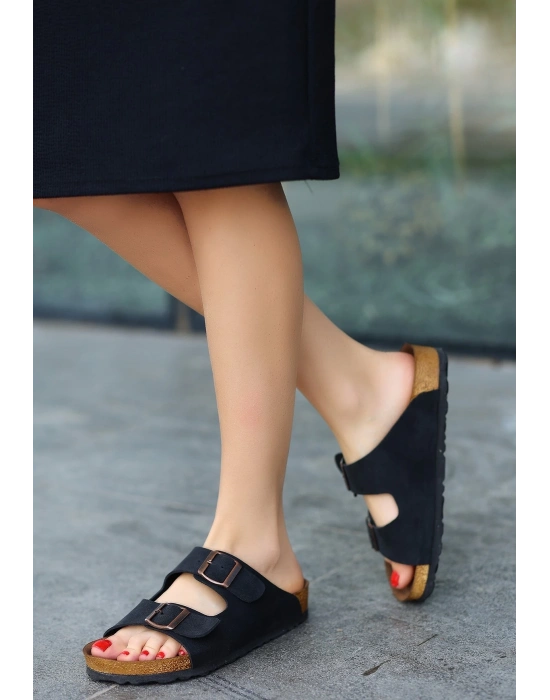 Rıno Siyah  Nubuk Terlik