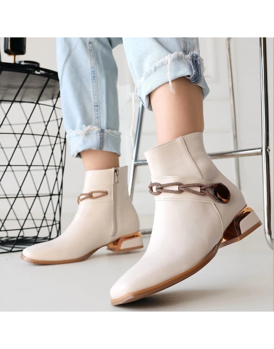 Roxani Bej Cilt Topuklu Bot