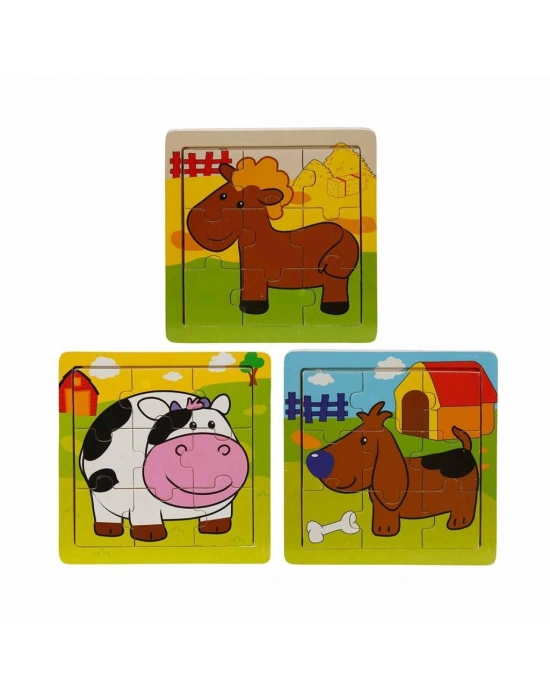 S00002907 PUZZLE ANIMALS 9 PCS 3 AST
